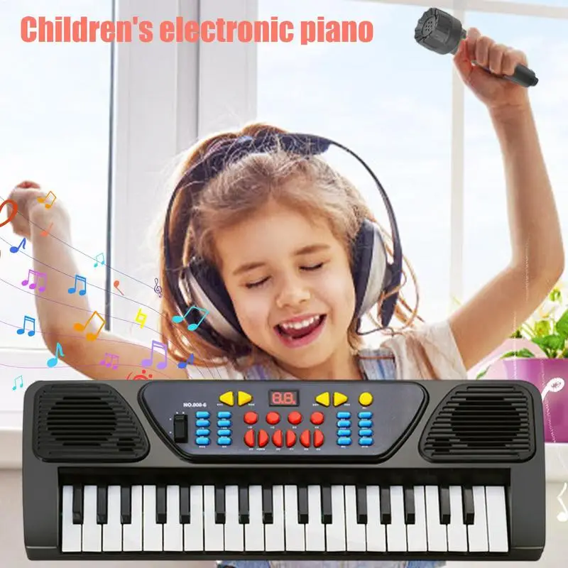 Klavír pre deti elektronické hračky Klávesnica Piano 37 Klávesové klávesnice pre začiatočníkov prenosné elektronické klavírne multifunkčné