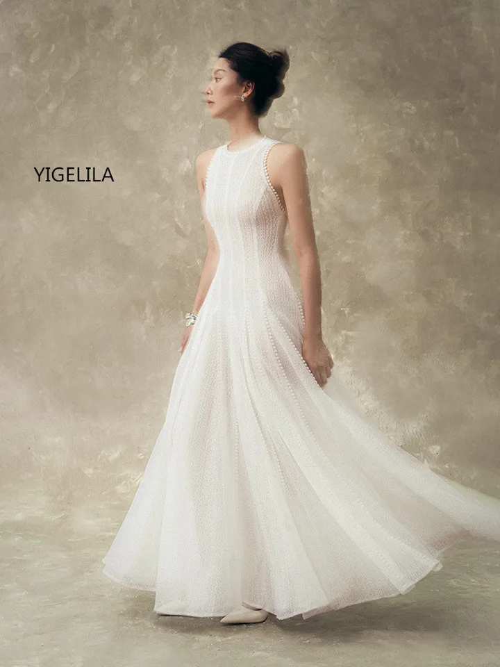 Kletajúce štíhle šaty Yigelila-Women's bez rukávov, novoročné večerné šaty, elegantné, najvyššie kvalitné, formálne, ženské, nové