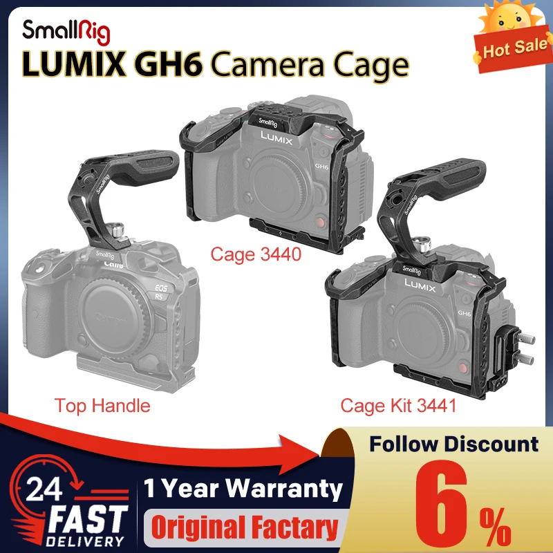 Klietka SmallRig LuMix GH6 CAGE 3440 pre Panasonic Lumix GH6 s 1/4 