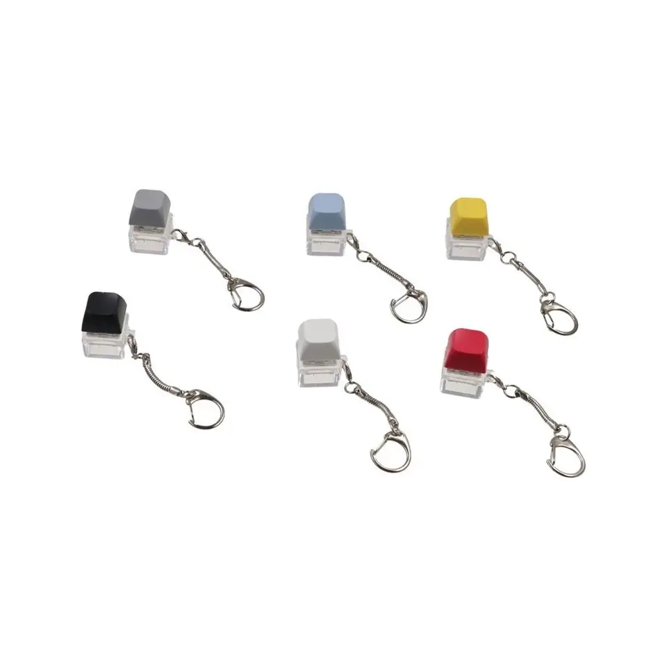 Kliknite na tlačidlo tlačidla prstom tlačidla Keychain Keyboard Switche ABS Mechanický prepínač Keychain Drinket bez LED svetla