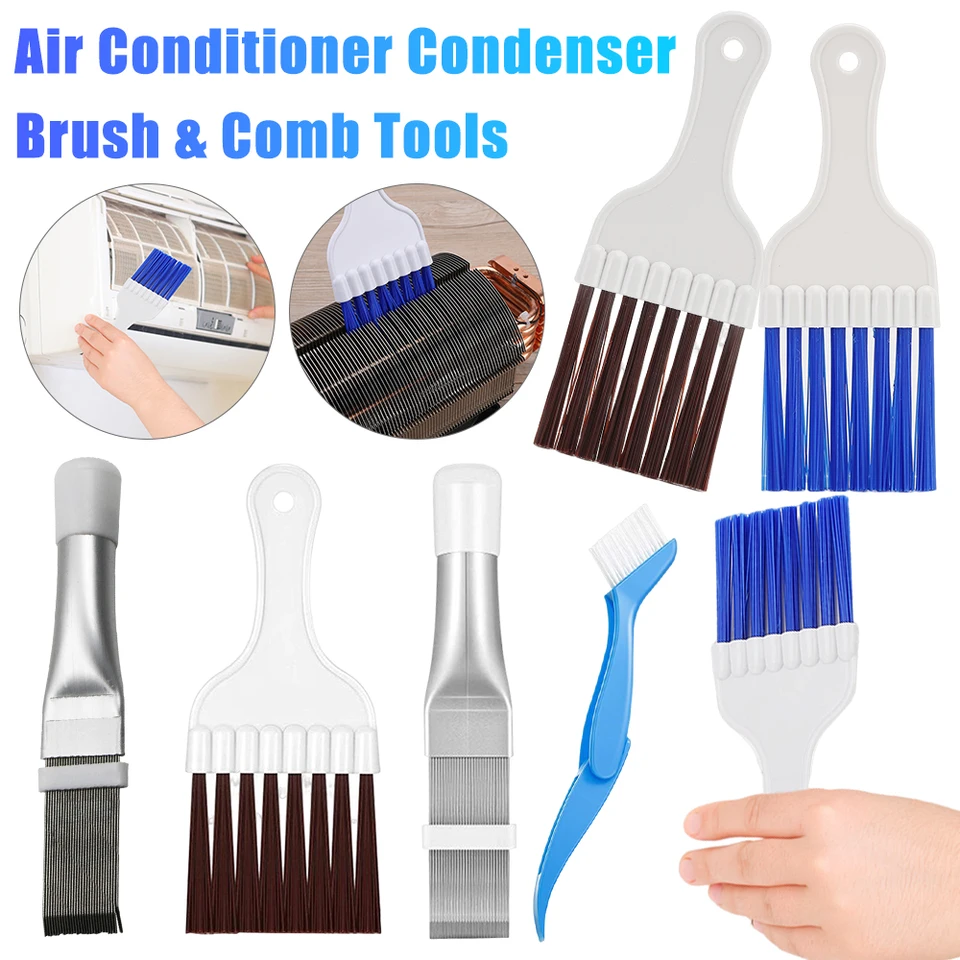 Klimatizačná plutva čistiaci nástroj na čistenie domácnosti Coil Coil Comp A/C HVAC Condenser Radiator Universal Skladacie kefy Čistiaci nástroj