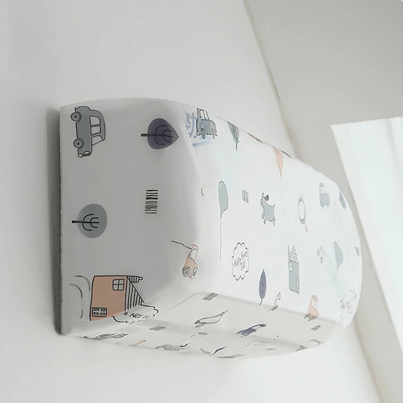 Klimatizačný kryt na kryt prachu na stenu Univerzálne minimalistické kreatívne karikatúra umývateľná krytňa ventilátora klimatizačný kryt