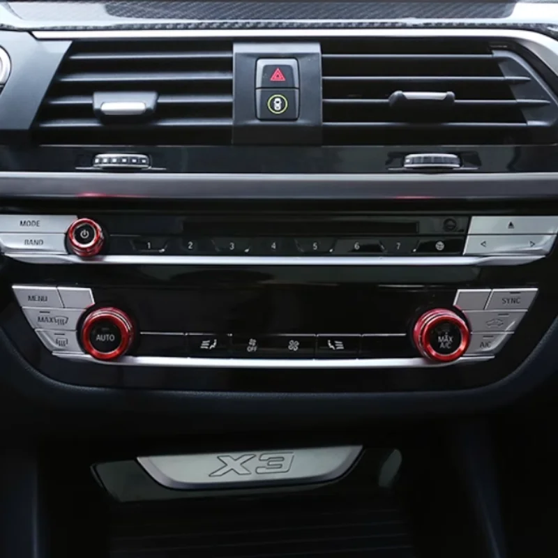 Klimatizácia klimatizačný ovládací gombíkový obklad krúžkového kruhového objemu objemový pokryt gombíka pre BMW 5 6 7 Series GT G30 G32 G12 X3 X4 G01 G02
