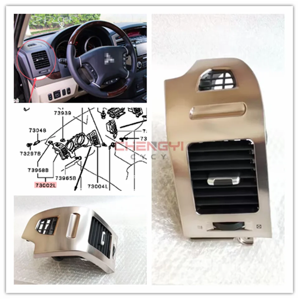 Klimatizácia Warm Air Ovládací spínač pre Pajero Montero V83W V85W V93W V97W V98W 8030A059XA vľavo (ELECTOPLATE)