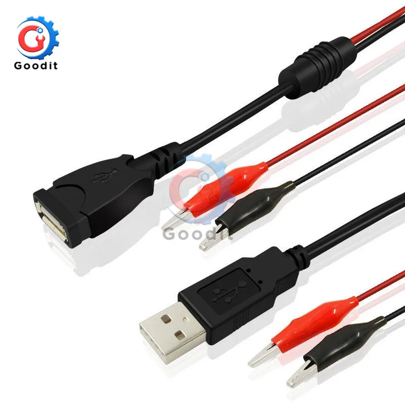 Klipy aligátora USB aligátora krokodílový drôt muž/žena do USB detektor testera mužské a ženské aligátorové klipy