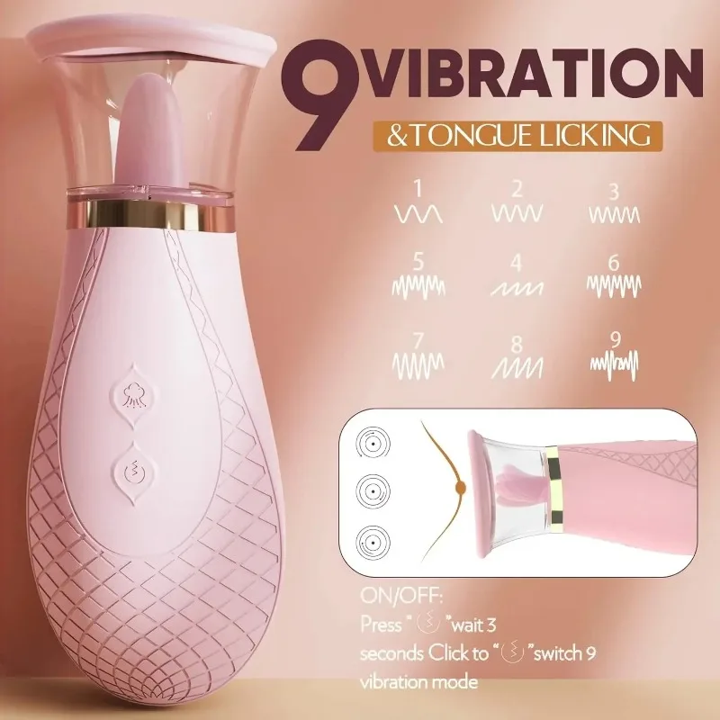 Klitorálne sanie vibrátor Ženy sexuálne hračky 3 sanie 9 režimy lízania bradavky klitoris cuck rýchly orgazmus jazyk Vibrátory dospelých hračky pre dospelé hračky