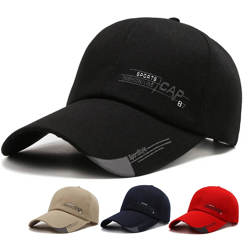 Klobúk Pánske módne plátno Vytlačené dlho zdĺhavé baseballové čiapky jednoduché kačacie čiapka Cap Cap Outdoor Sports Sun Suncreen Hat