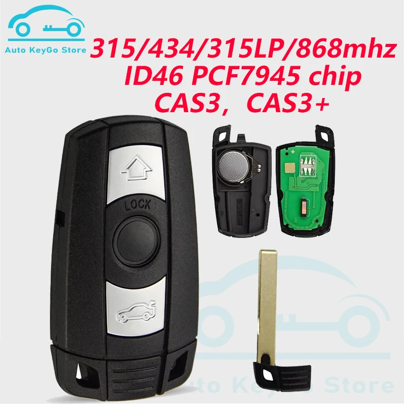Kluczyk do zdalnego sterowania Samochodem Chankey DLA BMW CAS 3 Systém 1 3 5 Serii ID46 Chip 315/434 MHz Auto Klucz do Klut