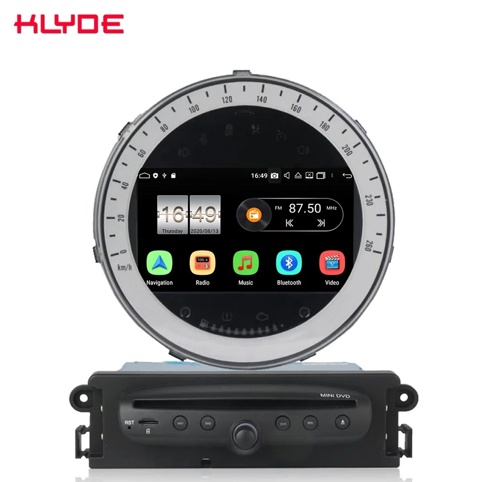 Klyde PX4 CAR DVD Radio Android 10 navigačný multimediálny systém pre Mini Cooper s bezdrôtovými funkciami CarPlay 4G LTE