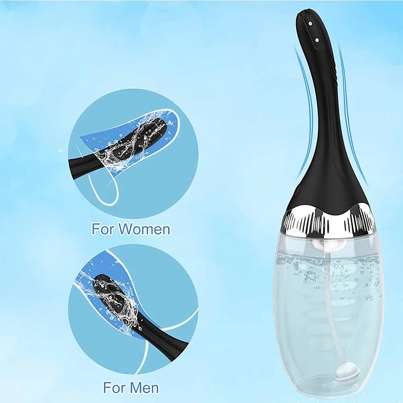 Klystý análny douche čistič automatický elektrický silikónový bidet klystra žiarovky s 3 rýchlosťami pre mužov