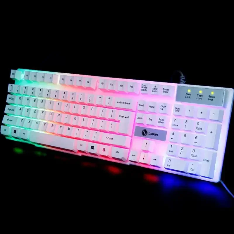 Klávesnica Mechanické káblové herné herné farebné podsvietené mechanické stredné doska s jednou klávesnicou pre hráč pre prenosný počítač PC