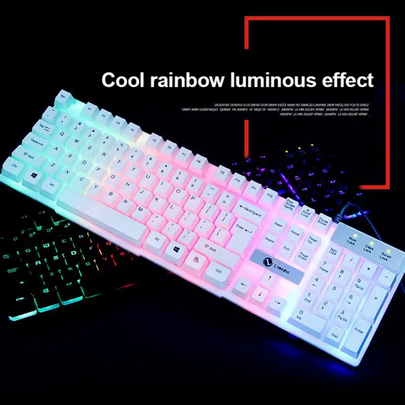 Klávesnica Mechanické káblové herné herné farebné podsvietené mechanické stredné doska s jednou klávesnicou pre hráč pre prenosný počítač PC
