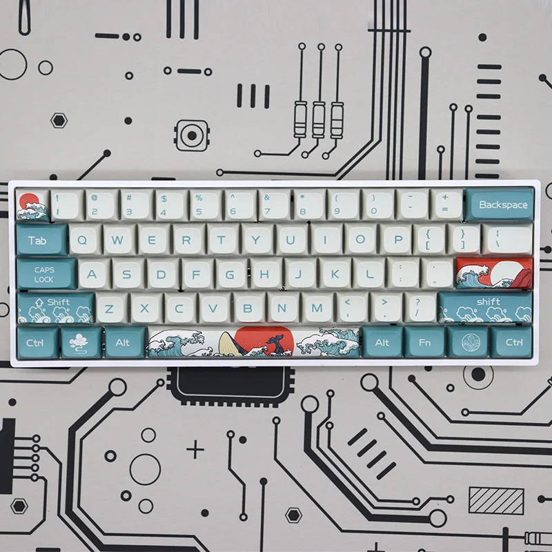 Klávesové kľúče koralového mora PBT Keycap XDA profil sublimatiap keycap kompatibilné s GH60 GK61/64/84/104