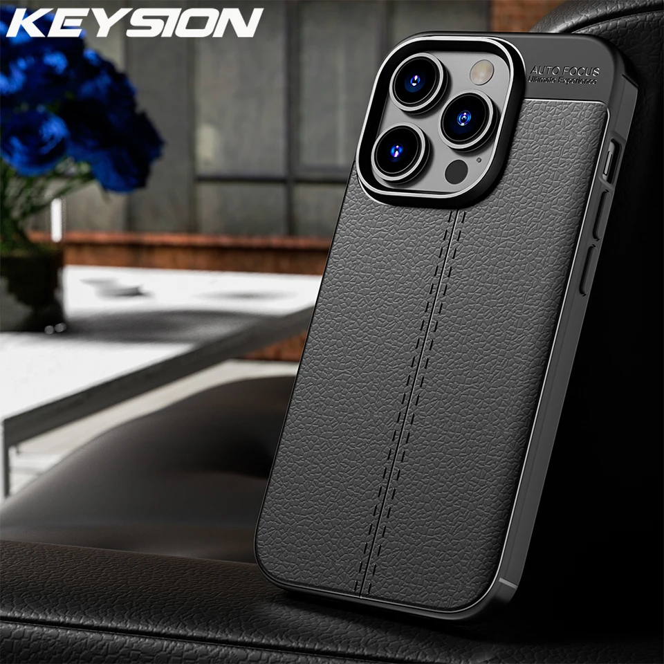 Klávesové nárazové puzdro pre iPhone 14 Pro Max 15 Plus kožená textúra Soft Silikone Phone Cover pre iPhone 13 Pro Max 12 SE 2020