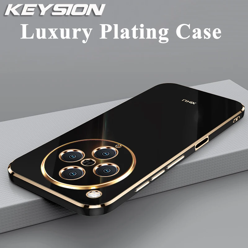 Klávesový luxusný obal na pokovovanie pre OPPO Nájdite X8 X8 Pro Soft Silikone Silikone Square Shock Phouple zadný kryt pre OPPO Find X8 Pro 5G