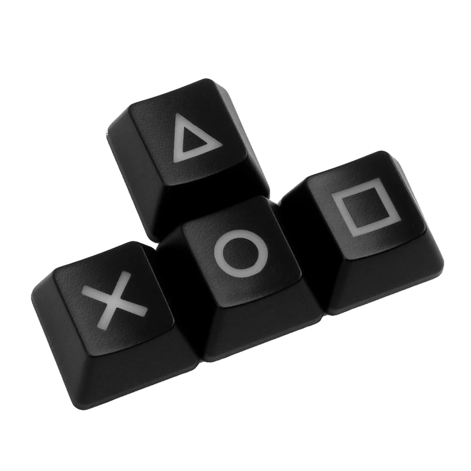 Klávesy uzáver nadol, mechanická klávesnica PBT Keycap PS4 tlačidlo tlačidlo WASD Dye Sub Tech R4 R3 R2 R1-Black