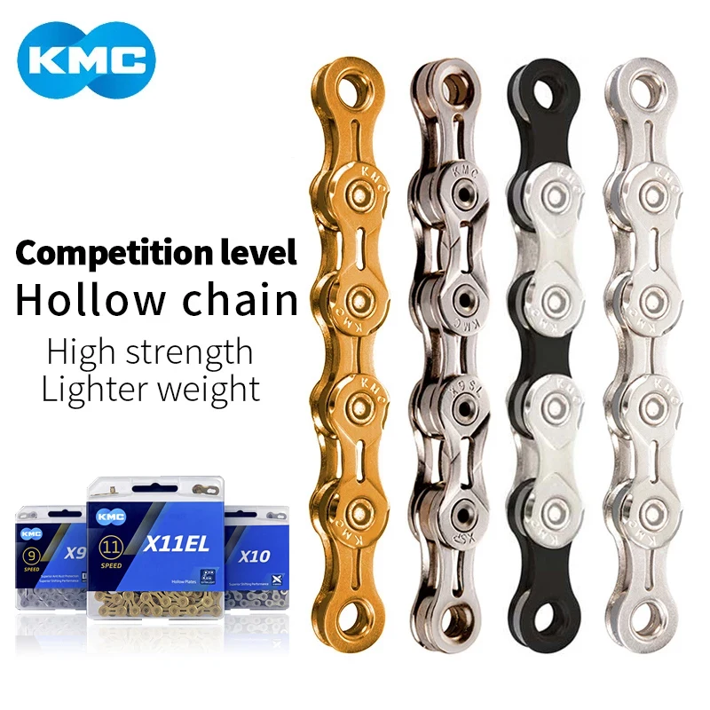 KMC Bicykel reťazec x6 x7 x8 x9 x10 x11 Bike Rýchle rýchlosť cesty MTB Crankset Gold Silver Mountain Road Bike Bike MTB Reťazce vybavenie