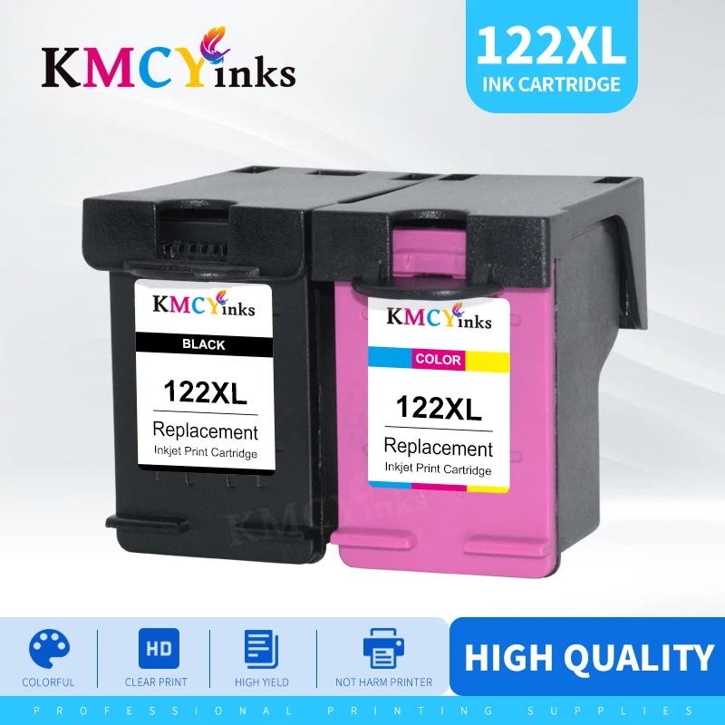 Kmcyinks Ink Cabtridge 122XL 122 XL pre HP122 122XL pre HP Deskjet 1000 1050 1510 2000 2050 2540 3000 3050 1050A 2050A 3050A