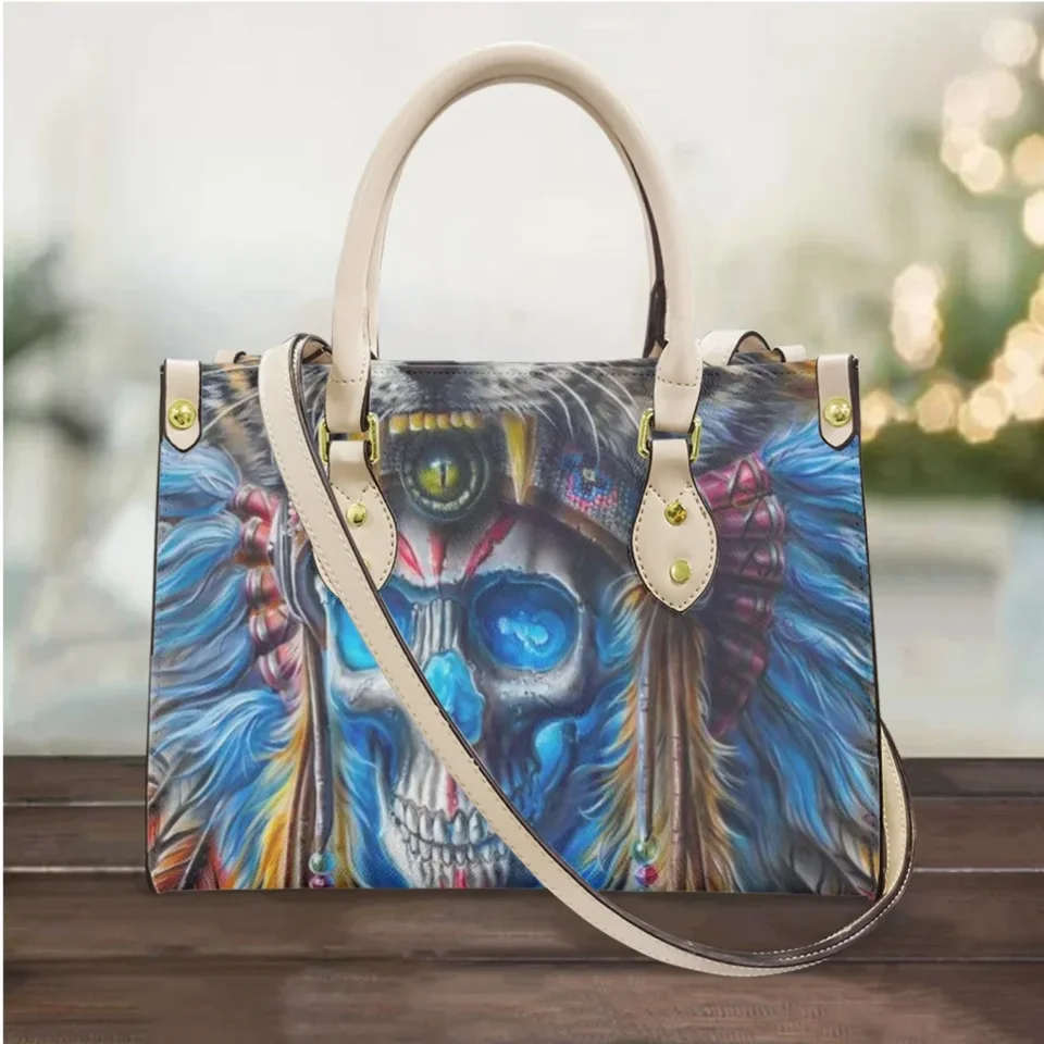Kmeňová lebka Ženy kabelka módna ulica Trend Messenger Bag Express Vaša mama láska matka deň darček kožená večierok spojka