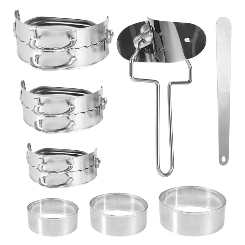 Knedle výrobca 8 ks, súprava listových foriem a rezačka pre čínsky Wonton, Gyoza Skin Tools Tools