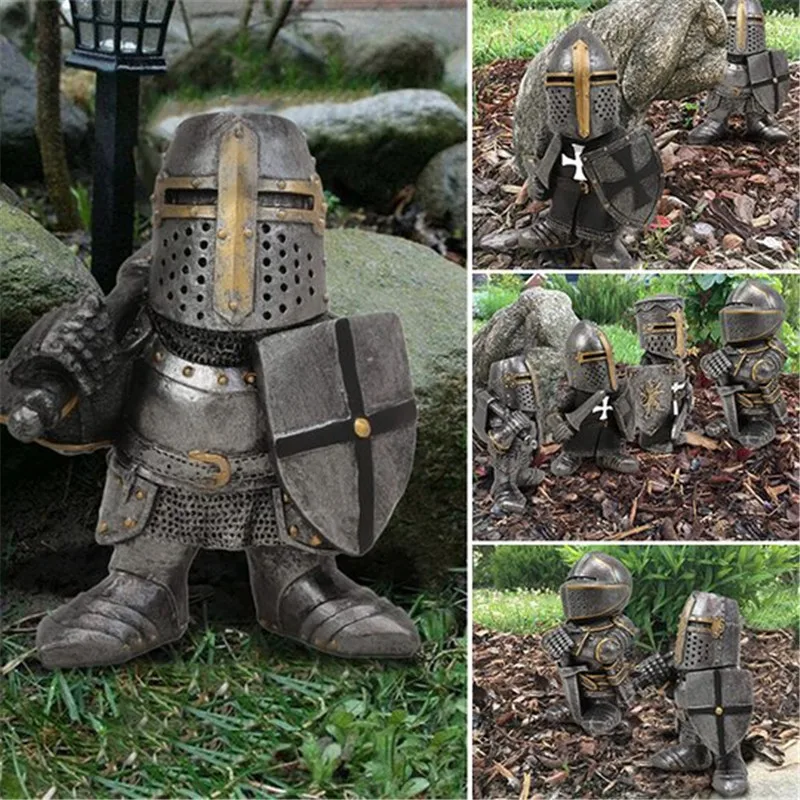 Knight strážca stredoveký meč bojovník živice ozdoby trpaslíky