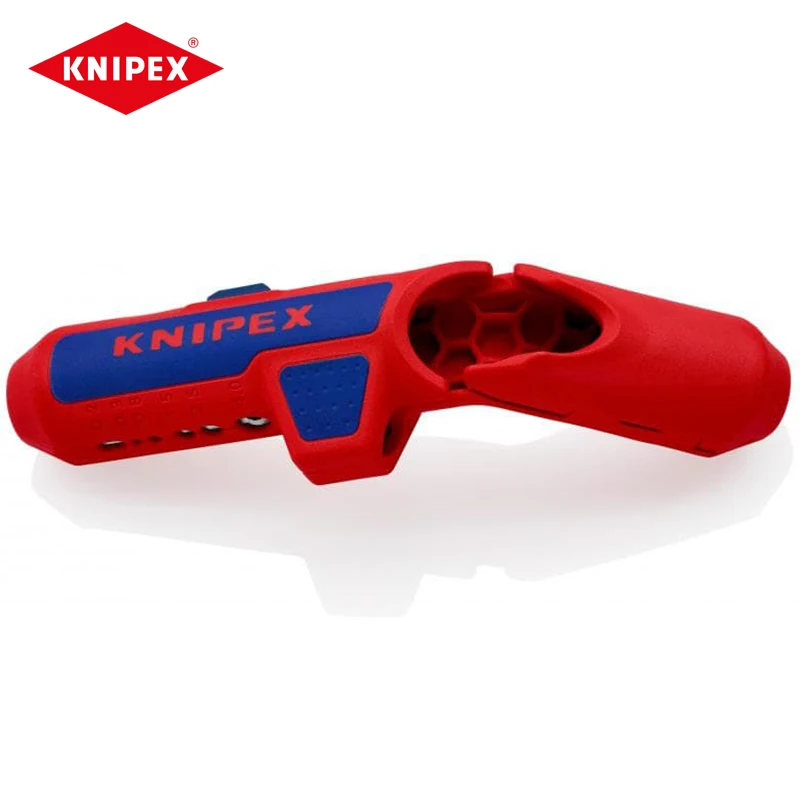 KNIPEX 16 95 01 SB Universal Stripping Tool LogOSTRIP METRICKÉ Veľkosti pravej ruky Verzia 3 v 1 Zakrivená rukoväť nástroja na stripovanie drôtu