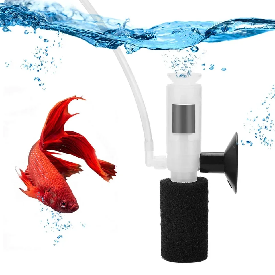 Knižovacia nádrž s malým zvukovým pneumatickým filtrom Mini voda Goblin Air Pump Filtrácia Mute sacie mikro okysliteľné akvárium