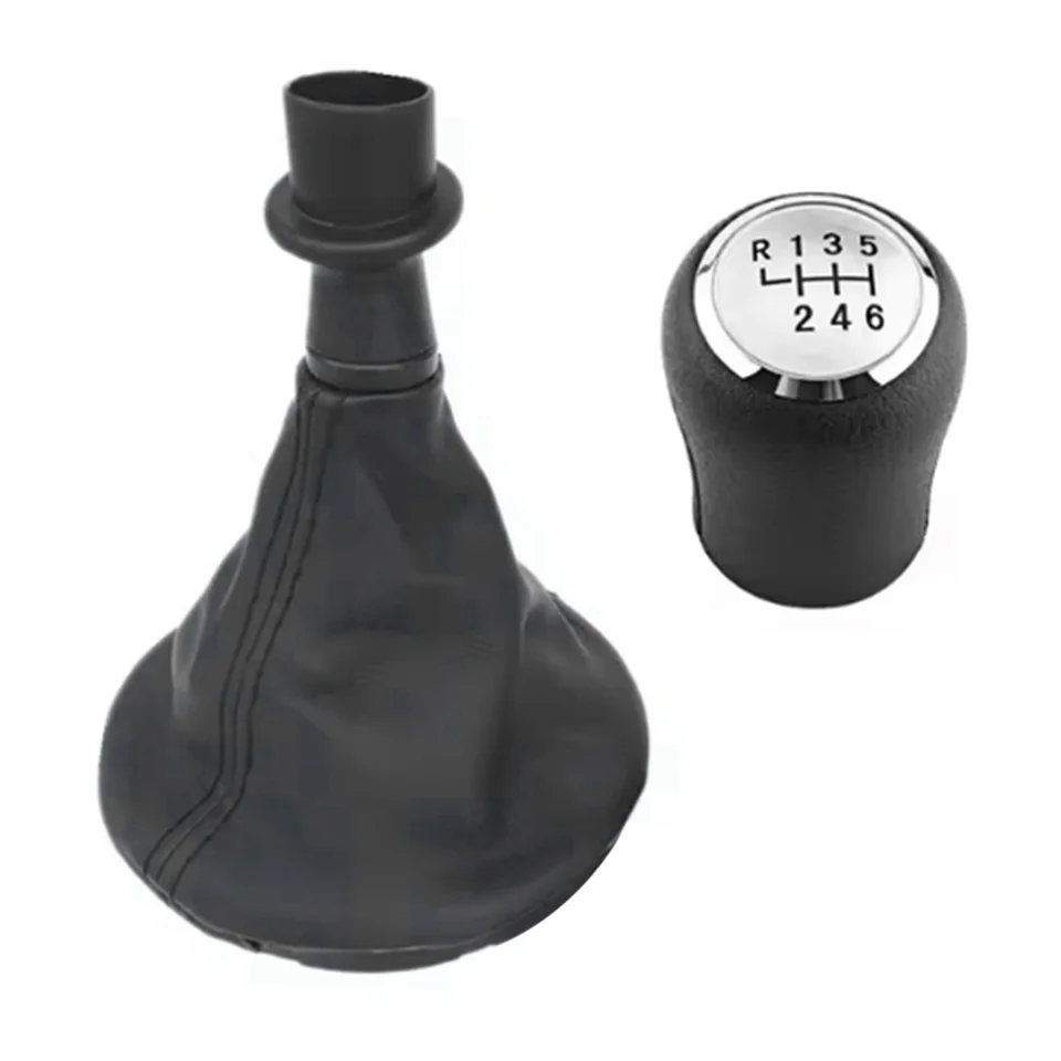 Knob s posunom automobilu Strieborná 6 rýchlostná páka Stick Gaiter Boot Cover na prepravu T5 T5.1 T6 2005-2015