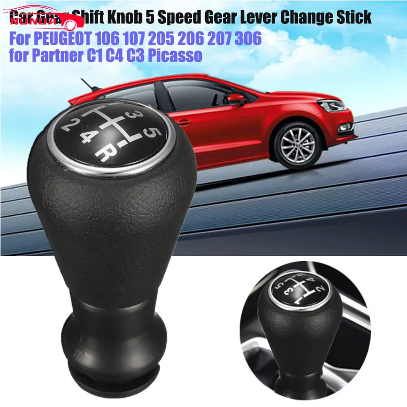 Knob s radením prevodovky 5 rýchlostných pákových pák pre vymenu páky pre Peugeot 106 107 205 206 207 306 pre Citroen Partner C1 C4 C3 Picasso