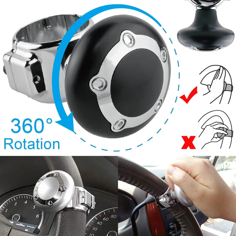 Knob Spinner volantu Univerzálny volant Booster Booster Knob Rotačný automobil