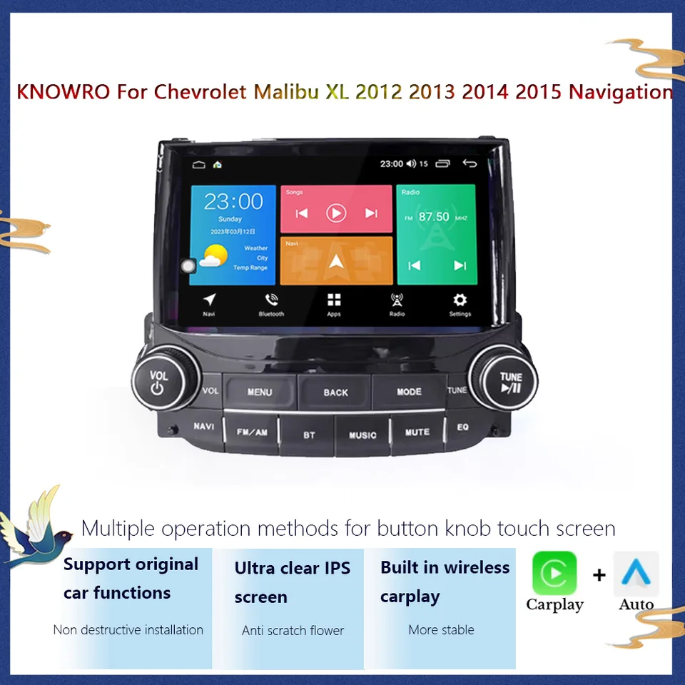 Knowro for Chevrolet Malibu XL 2012 2013 2014 2015 Wireless CarPlay Car Radio Multimedia GPS navigačné stereofónne zvukové video WiFi