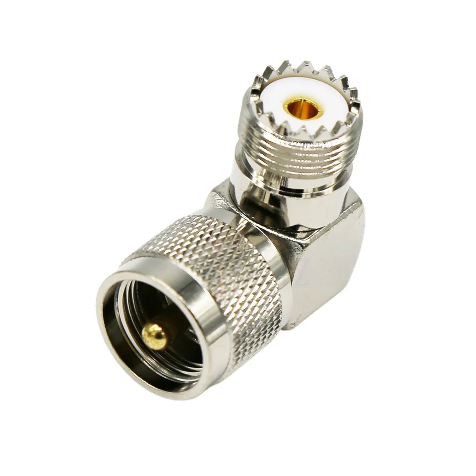 Koaxiálny konektor/RF adaptér UHFKJW 90 stupňov UHF Plug MESE PL259 do SO239 Žena