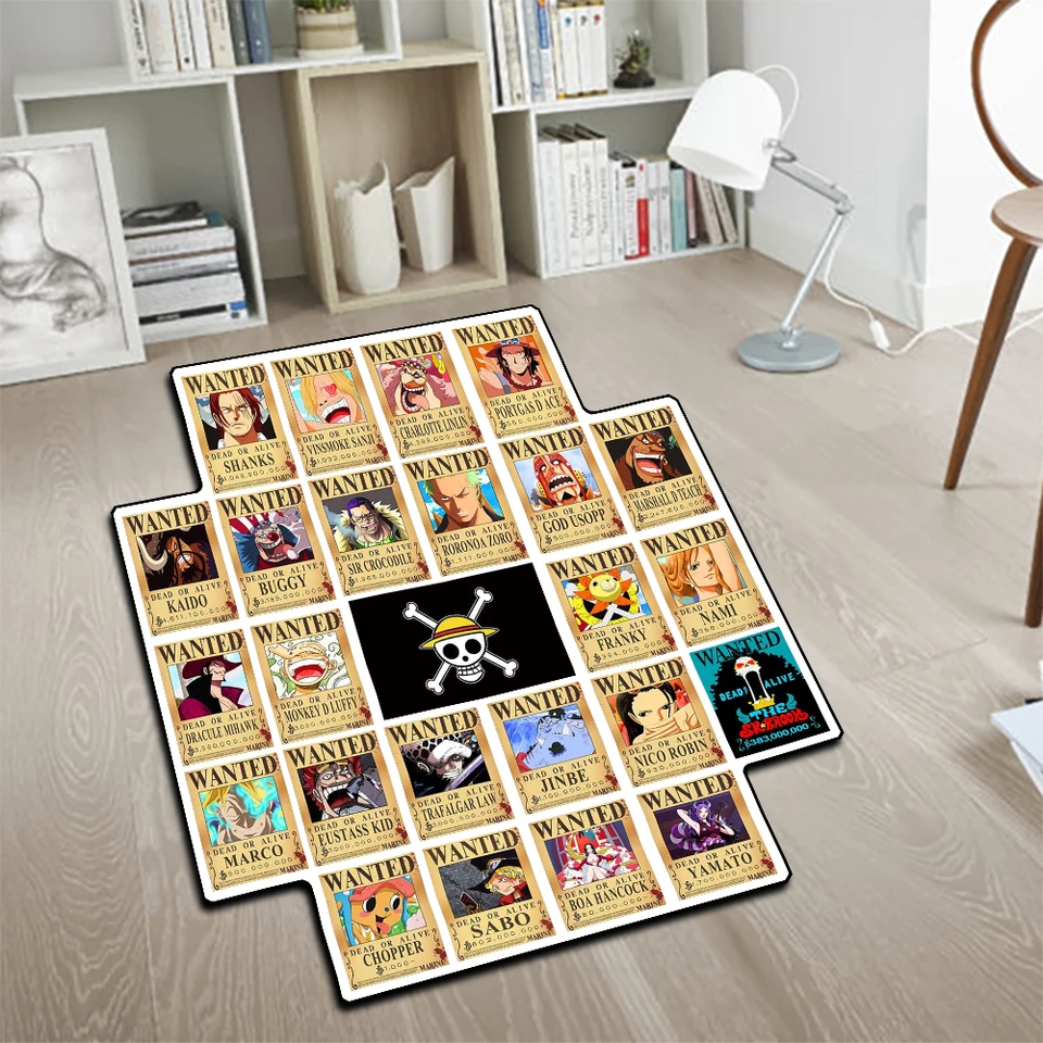 Koberce Anime Anime One Piece Luffy Zoro Sanji Sabo Ace Hancock Nami Robin Shanks tlačený koberec pre domáci dekor