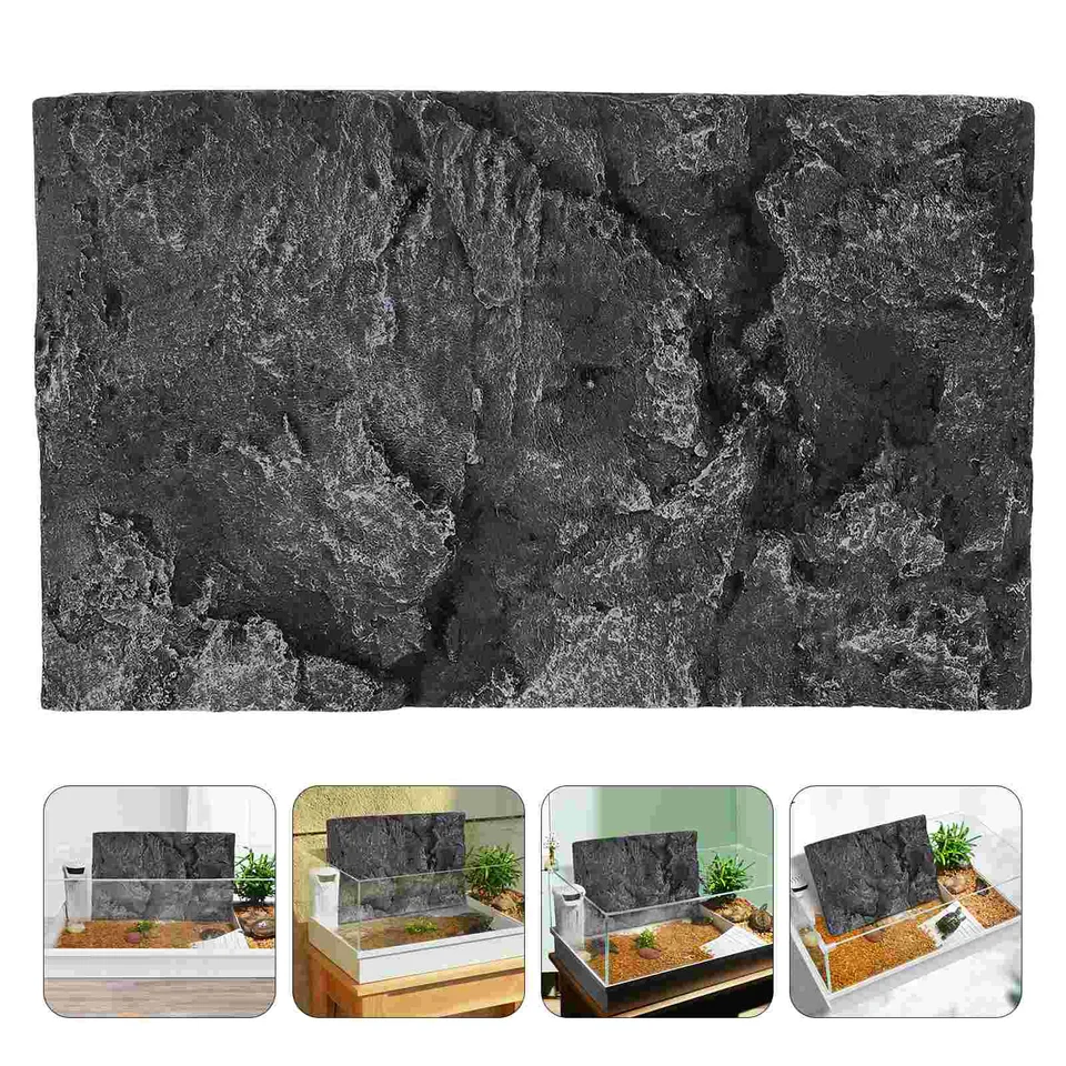 Koberce Turtle Tank Dekoratívne dosky Pozadie pre plazov Terrárium hračkársky kontajner kamenný tanier 3D biotop
