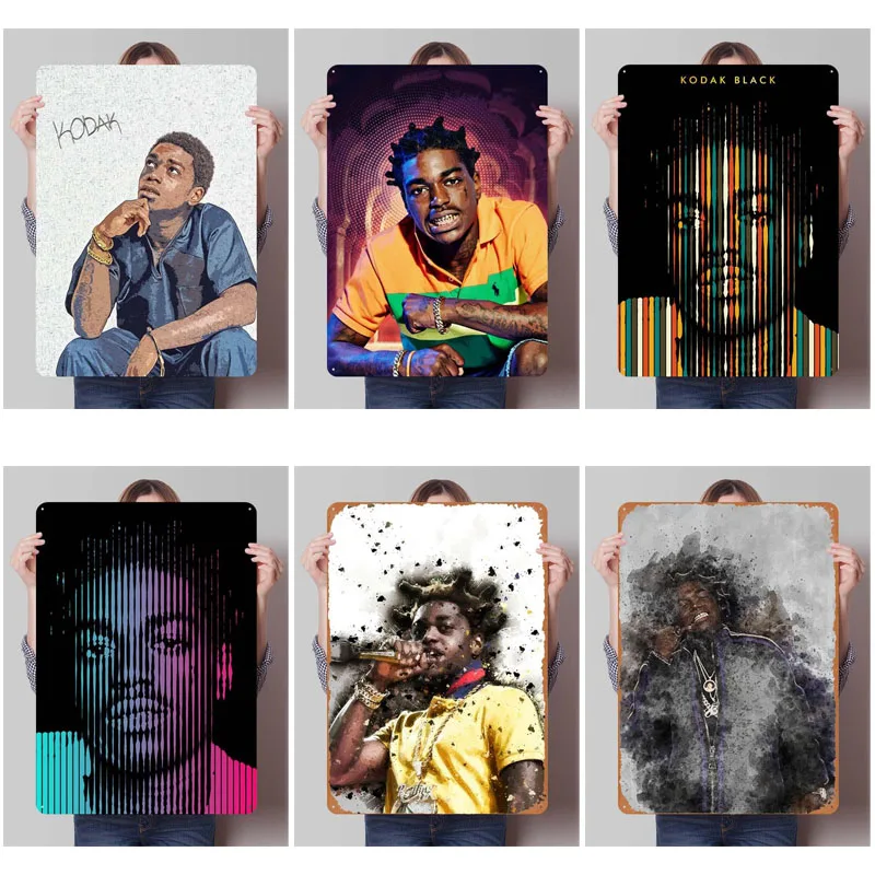 Kodak Black Metal Signs Rock Music Plagát