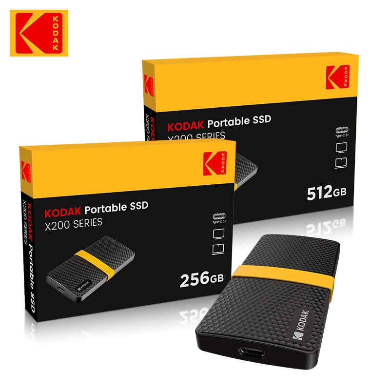 Kodak USB3.1 Prenosný prenosný SSD 1TB Externý pevný disk 512 GB Gen 2 SSD Pevný disk 256 GB Solid State Drive pre notebook MacBook