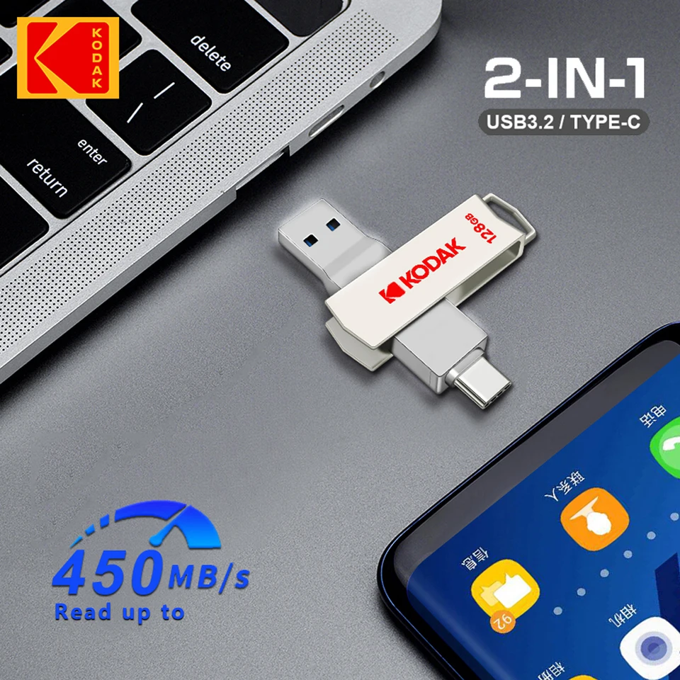 KODAK X203 Prenosný prenosný SSD typu C OTG PSSD USB3.2 Pendrive 128GB 256 GB 512 GB 1TB pre stolné počítače prenosných počítačov PS5 Xbox PS4