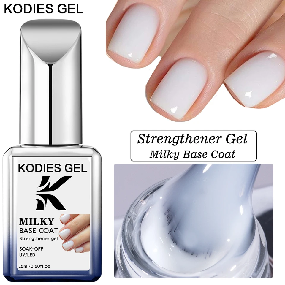 KODIEL GEL Mliečna biela gumová základňa GEL GEL LICISS SHISKÁ SEMI PLAVENÁ UV/LED maskovačka