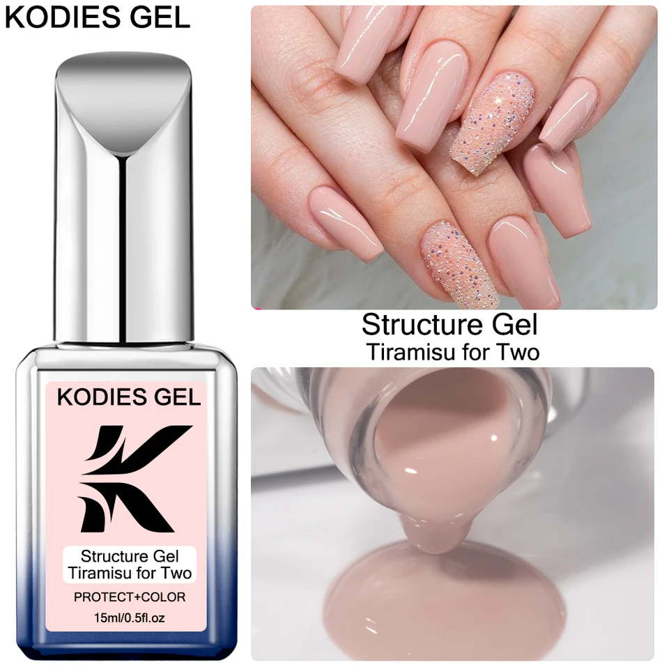 KODIEL GEL Profesionálny nechtový gél Polisk Prírodná maskovacia gumová základňa GEL GEL Color pero permanentný UV/LED hybridný hybridný hybridný lak