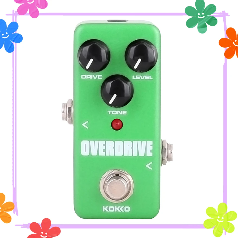 Kokko Overdrive Electric Guittarra Effect Pedál Prírodná trubica Overdrive Efekt True Bypass Pedal Fod3 Elektrické gitarové príslušenstvo