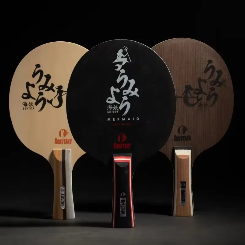 Kokutaku panna panela stolný tenisový čepeľ Čistá čierne uhlíkové drevo Allound Ofensive Ping Pong Bat Paddle