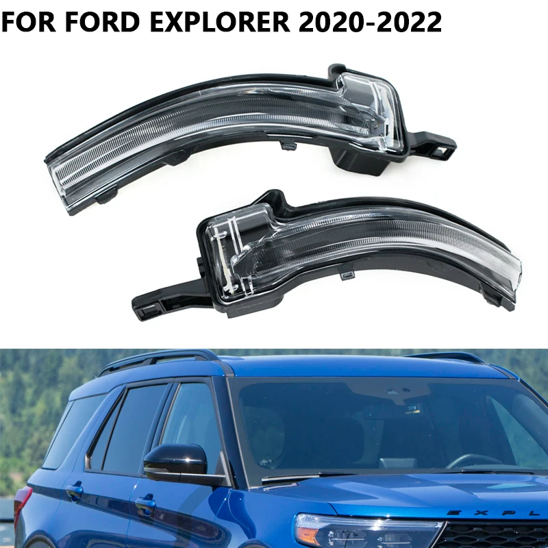 Kombesie spätného zrkadla automobilu pre zákrutu signálu pre Ford Explorer 2020 2021 2022 Turn Light Signal Signal Light Reflector Blibsery
