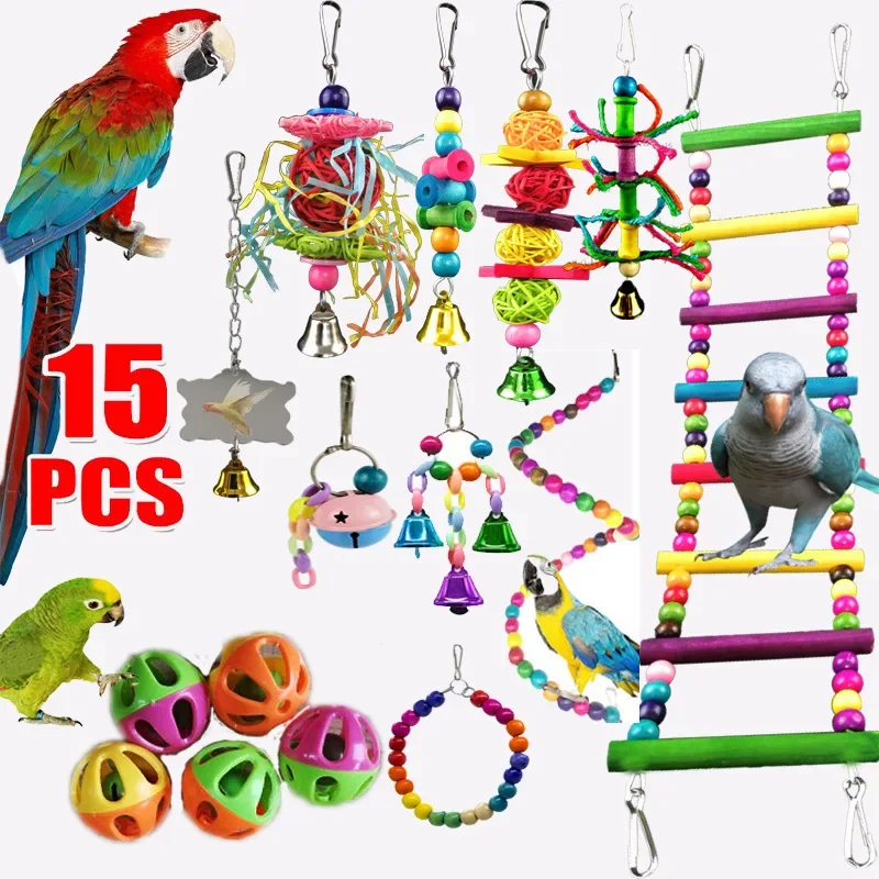 Kombinácia Parrot Bird Hračky Príslušenstvo Články