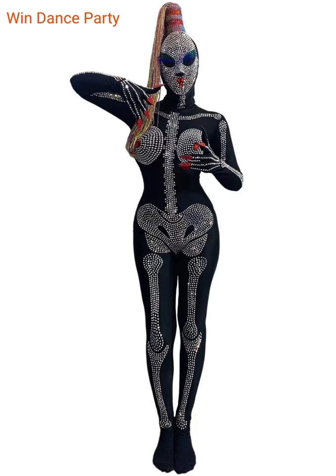 Kombinéza nosorožce zentai kostrové vzorce cosplay pre ženy erotické kostýmy na trikoti