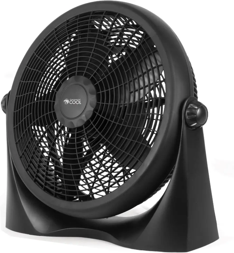 Komerčné chladné 16 -palcové podlahové ventilátor vysokej rýchlosti, čierny, CFF16B