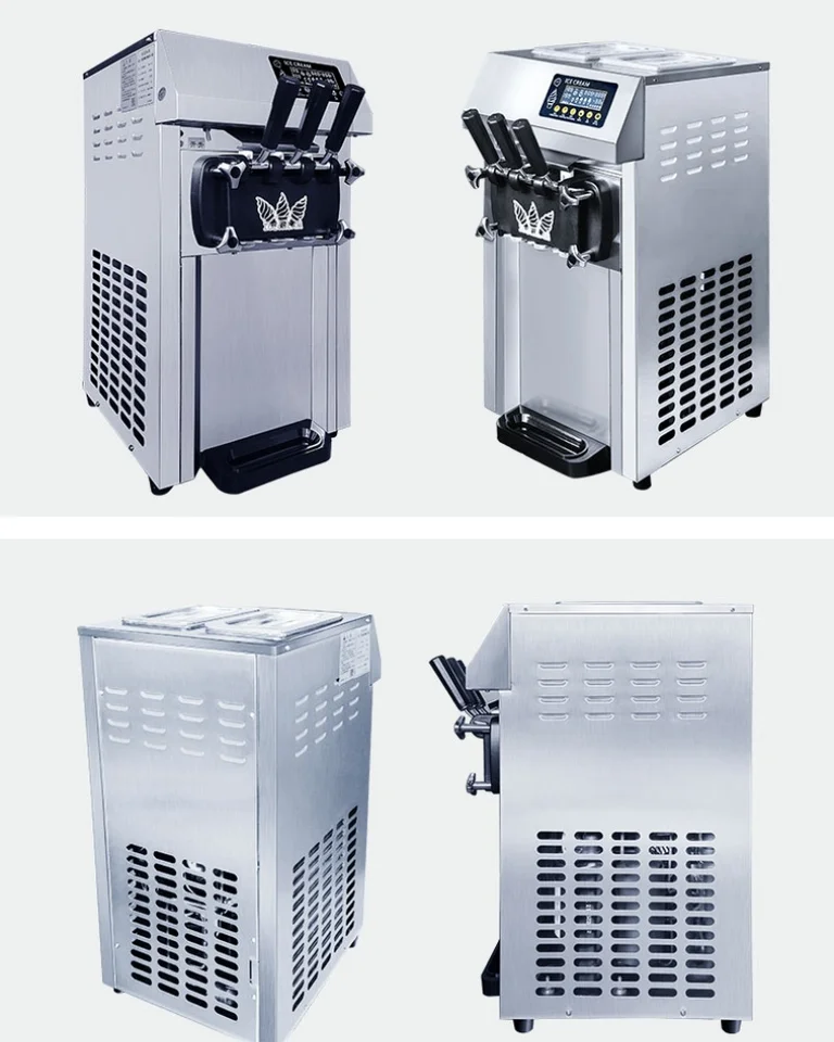 Komerčné stravovacie zmrzliny so zmrzlinou so zmrzlinou Softty Softing Machine z nehrdzavejúcej ocele Mäkké servírovanie zmrzliny 1200W