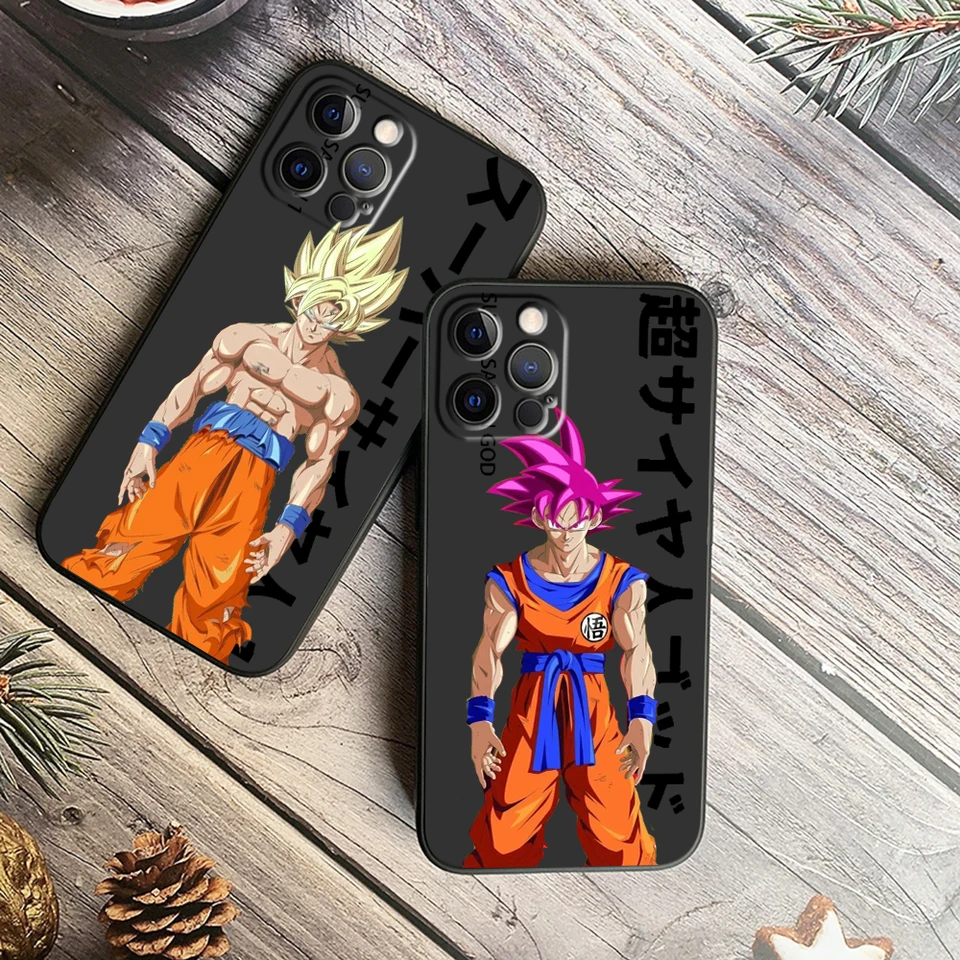 Komiksy D-Dragon Ball Z pre iPhone 15 14 13 12 11 xs xr x 8 7 SE Pro Max Plus Mini Black TPU telefónne puzdro