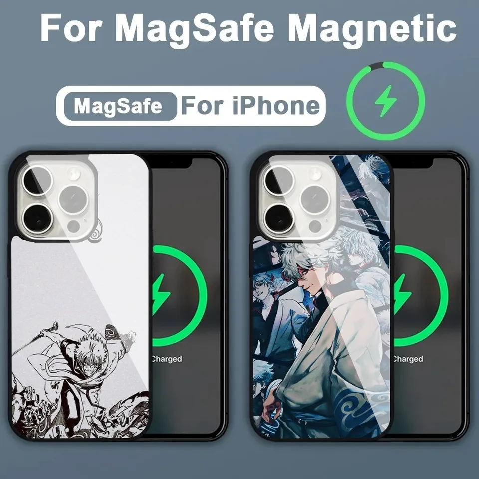 Komiksy Gin Tama Puzdro pre iPhone 15 14 13 Pro Max 11 12 12 Mini Alex Mirror pre Magsafe Wireless Cover