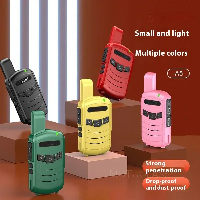 Kompaktné mini A5 Walkie Talkie High -Power Clear Sound Long Livery Komunikačné zariadenie pre hotel Outdoors Construction