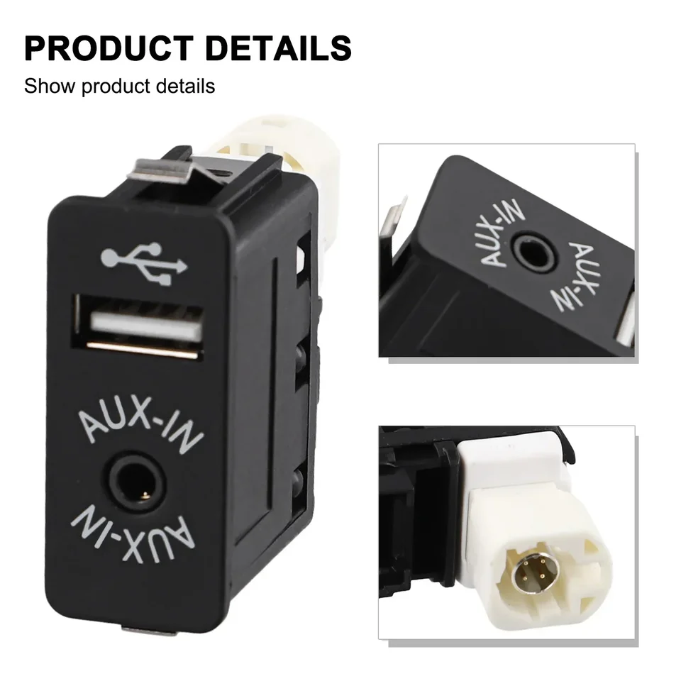 Kompaktný automobil USB AUX Vstupný port zástrčka pre BMW 1 sériu E81 E87 E88 E82 E90 E91 E92 E93 E60 E61 Rýchla inštalácia